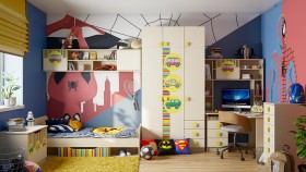 Детская комната Клаксон (Бежевый/корпус Клен) в Видном - vidnoe.katalogmebeli.com | фото