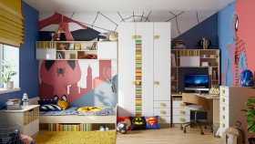 Детская комната Клаксон без машинок (Белый/корпус Клен) в Видном - vidnoe.katalogmebeli.com | фото