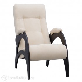 Кресло для отдыха Неаполь Модель 9 без лозы (Венге-эмаль/Ткань Ваниль Verona Vanilla) в Видном - vidnoe.katalogmebeli.com | фото 1