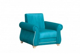 Кресло для отдыха "Порто" (велюр киви бирюза / микровельвет крем) в Видном - vidnoe.katalogmebeli.com | фото 1