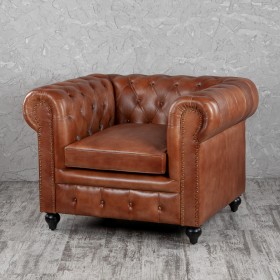 Кресло кожаное Лофт Честер (кожа) в Видном - vidnoe.katalogmebeli.com | фото