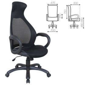 Кресло офисное BRABIX Genesis EX-517 (черное) в Видном - vidnoe.katalogmebeli.com | фото