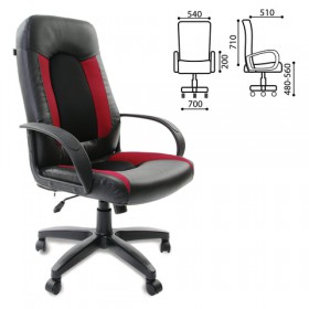 Кресло офисное BRABIX Strike EX-525 (черно-красный) в Видном - vidnoe.katalogmebeli.com | фото