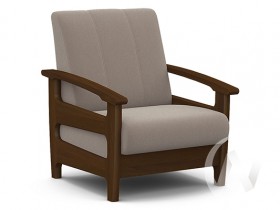 Кресло для отдыха Омега (орех лак/CATANIA COCOA) в Видном - vidnoe.katalogmebeli.com | фото 1