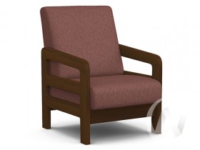 Кресло отдыха Вега-34 (орех лак/UNO BERRY) в Видном - vidnoe.katalogmebeli.com | фото