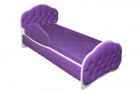 Кровать 170 Гармония 32 Фиолетовый (мягкий бортик) в Видном - vidnoe.katalogmebeli.com | фото