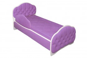Кровать 170 Гармония 67 Светло-фиолетовый (мягкий бортик) в Видном - vidnoe.katalogmebeli.com | фото