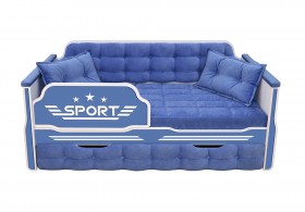 Кровать 170 серии Спорт 1 ящик 85 Синий (подушки) в Видном - vidnoe.katalogmebeli.com | фото