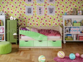 Кровать Бабочки 2,0м (Салатовый металлик) в Видном - vidnoe.katalogmebeli.com | фото