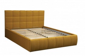Кровать "Диана" ш. 1600 (Н=1010мм) (жаккард горчица) в Видном - vidnoe.katalogmebeli.com | фото