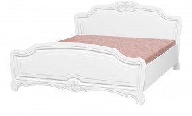 Кровать двойная 1600х2000 (комплект) Лотос (Белый/Белый Глянец) в Видном - vidnoe.katalogmebeli.com | фото
