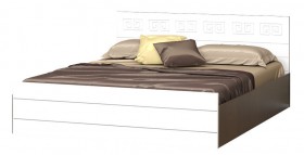 Кровать Корсика-1 1.6 (Венге/Белый глянец) в Видном - vidnoe.katalogmebeli.com | фото