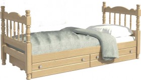 Кровать одинарная Аленка из массива сосны 800*1890 Сосна в Видном - vidnoe.katalogmebeli.com | фото