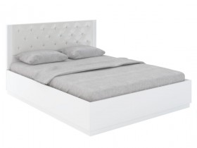 Кровать с ПМ М25 Спальня Тиффани (белый текстурный) в Видном - vidnoe.katalogmebeli.com | фото