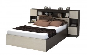 Кровать с прикроватным блоком КР 552 Спальня Basya (венге/белфорт) в Видном - vidnoe.katalogmebeli.com | фото