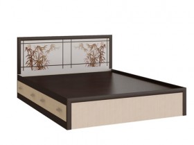 Кровать с ящиками 1,6м Мальта (Дуб венге/Дуб беленый) в Видном - vidnoe.katalogmebeli.com | фото