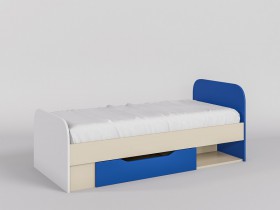 Кровать Скай люкс 1650х750 (Синий/Белый/корпус Клен) в Видном - vidnoe.katalogmebeli.com | фото