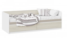 Кровать «Сканди» с 2 ящиками Дуб Гарден/Белый/Глиняный серый в Видном - vidnoe.katalogmebeli.com | фото 1