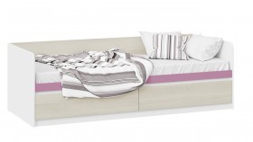 Кровать «Сканди» с 2 ящиками Дуб Гарден/Белый/Лиловый в Видном - vidnoe.katalogmebeli.com | фото