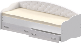 Кровать Софа-8 с мягкой спинкой (900х1900) Белый в Видном - vidnoe.katalogmebeli.com | фото