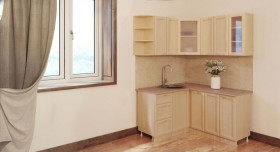 Угловая кухня Рамочная 1500х1400 мм (Беленый дуб) в Видном - vidnoe.katalogmebeli.com | фото 3