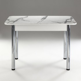 Кухонный стол 1100*700/400 ф 2 Пластик, мрамор белый в Видном - vidnoe.katalogmebeli.com | фото