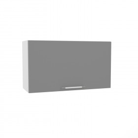 Квадро ВПГ 800 шкаф верхний горизонтальный высокий (Ваниль кожа/корпус Серый) в Видном - vidnoe.katalogmebeli.com | фото