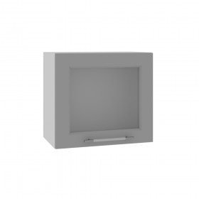 Квадро ВПГС 500 шкаф верхний горизонтальный со стеклом высокий (Железо/корпус Серый) в Видном - vidnoe.katalogmebeli.com | фото
