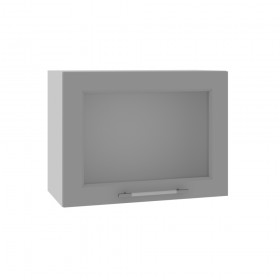 Квадро ВПГС 600 шкаф верхний горизонтальный со стеклом высокий (Железо/корпус Серый) в Видном - vidnoe.katalogmebeli.com | фото