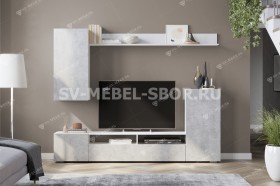 Мебель для гостиной МГС 4 (Белый/Цемент светлый) в Видном - vidnoe.katalogmebeli.com | фото 1