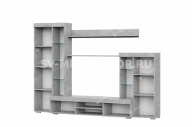 Мебель для гостиной МГС 5 Цемент светлый / Белый в Видном - vidnoe.katalogmebeli.com | фото 4