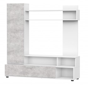 Мебель для гостиной "МГС 9" Белый / Цемент светлый в Видном - vidnoe.katalogmebeli.com | фото
