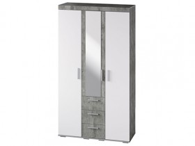 Шкаф 3-х створчатый ШК-30 МС Инстайл (бетон/белый) в Видном - vidnoe.katalogmebeli.com | фото