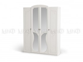 Шкаф 4-створчатый Мария (Белый глянец) в Видном - vidnoe.katalogmebeli.com | фото