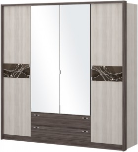 Шкаф четырехстворчатый с зеркалом Шк69.1 Николь в Видном - vidnoe.katalogmebeli.com | фото