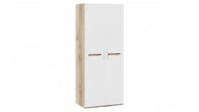 Шкаф для одежды с 2-мя дверями «Фьюжн» Дуб Делано/Белый глянец в Видном - vidnoe.katalogmebeli.com | фото