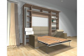 Шкаф-кровать с диваном Каролина в Видном - vidnoe.katalogmebeli.com | фото 3