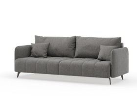 Валериан диван трёхместный прямой Стальной, ткань RICO FLEX 9292 в Видном - vidnoe.katalogmebeli.com | фото