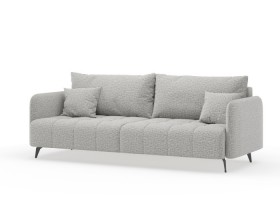 Валериан диван трёхместный прямой Светло-серый, ткань RICO FLEX 108 в Видном - vidnoe.katalogmebeli.com | фото